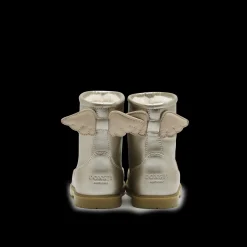 Angela Boots | Wings | Off White Metallic Leather