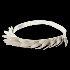 Bola Headband | Off White Metallic Leather