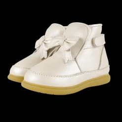 Cemilla Shoes | Off White Metallic Leather