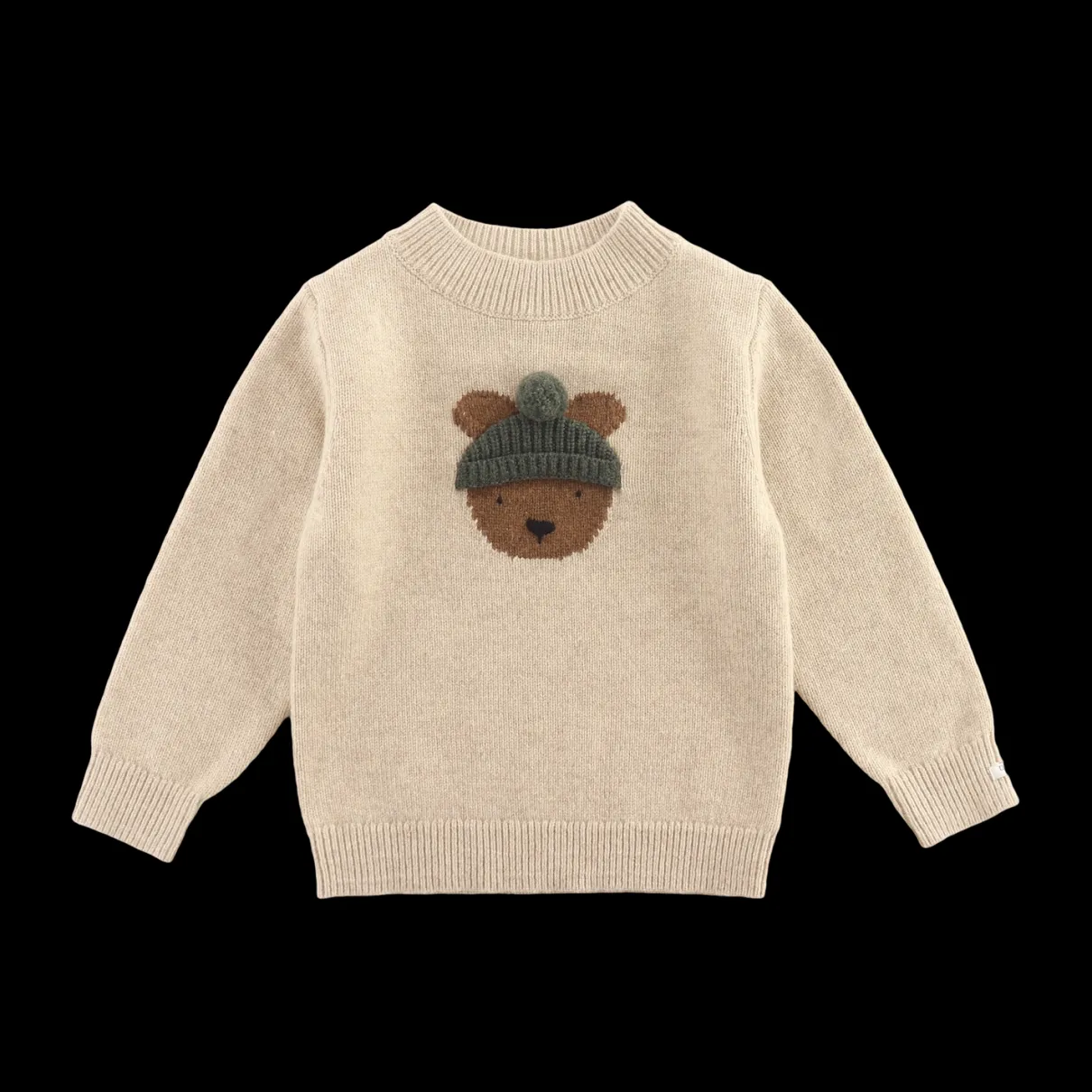 Denn Merino Wool Sweater | Bear | Biscotti Melange