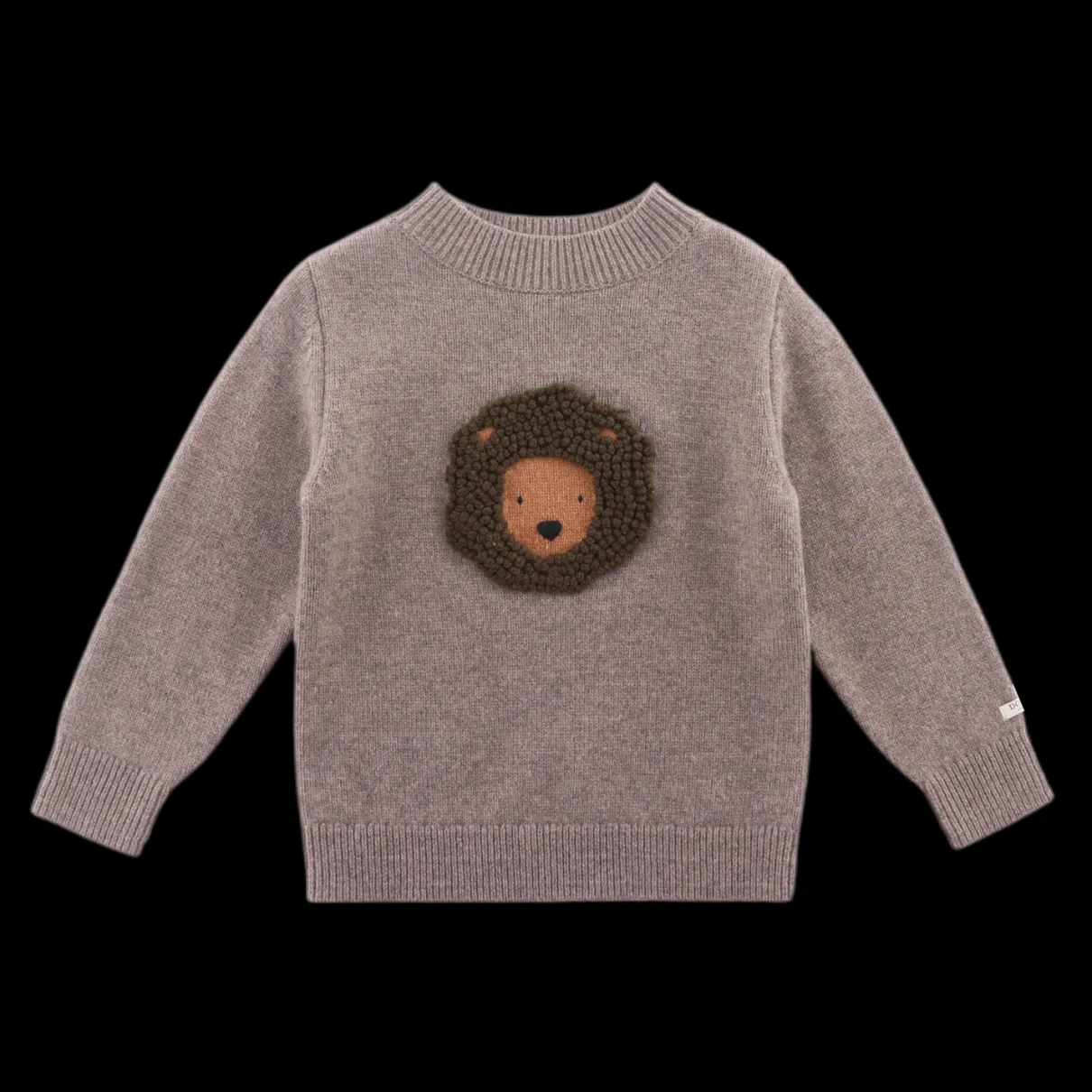 Denn Merino Wool Sweater | Leo | Dark Taupe Melange