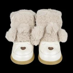 Dubu Exclusive Shoes | Poodle | Off White Metallic Leather