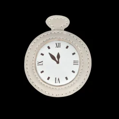 Guar Clip | Clock | Ivory Classic Leather