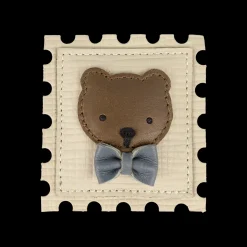 Guar Clip | Stamp | Cream Scored Leather