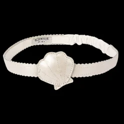Gurt Headband | Scallop | Off White Metallic Leather