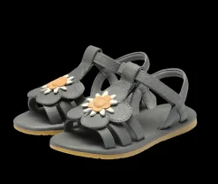 Iles Fields Sandals | Forget Me Not | Petrol Leather