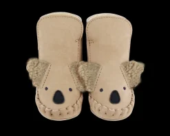 Kapi Exclusive Booties | Fluffy Koala | Taupe Nubuck