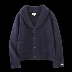 Kicher Merino Wool Cardigan | Blue Marine Melange
