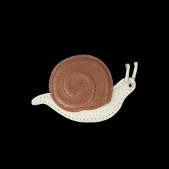 Lipu Clip | Snail | Cream Scored Leather