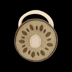 Nanoe Fruit Hair Tie | Kiwi | Taupe Nubuck