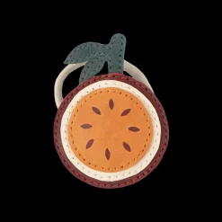Nanoe Fruit Hair Tie | Passion Fruit | Camel Classic Leather