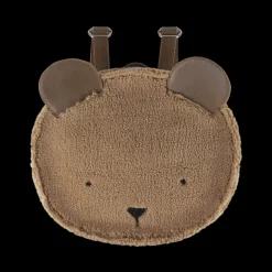 Paui Schoolbag | Bear | Light Maple Curly Faux Fur