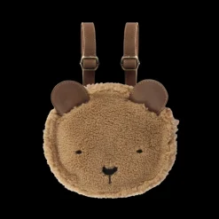 Pugi Backpack | Bear | Light Maple Curly Faux Fur