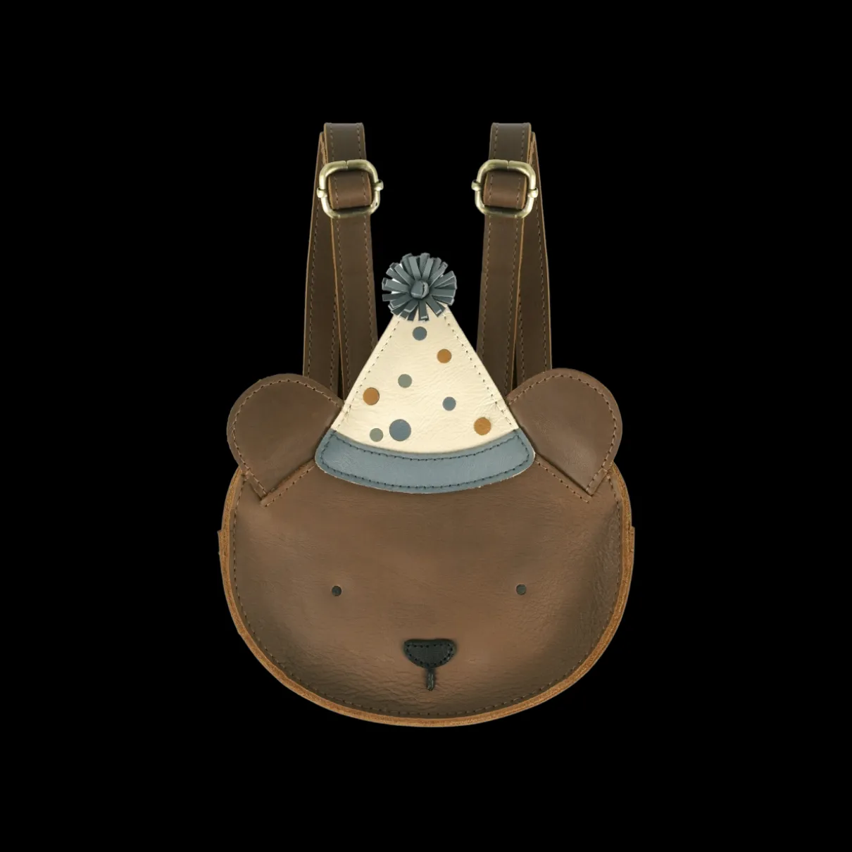 Tendo Backpack | Festive Bear | Cognac Classic Leather