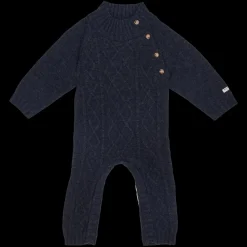 Toon Merino Wool Jumpsuit | Blue Marine Melange