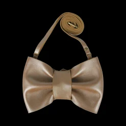 Viona Purse | Bow | Clay Metallic Leather